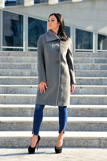 2 Пальто 18950  (серый) 