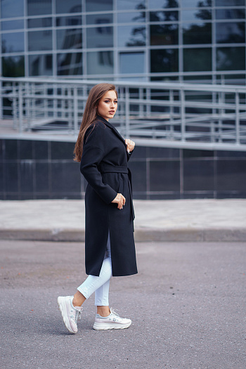 2 Пальто женское демисезонное 21820 (черный)