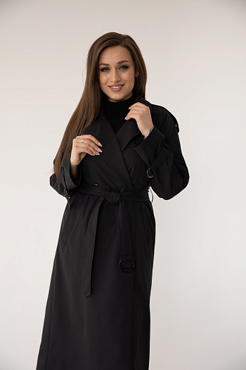 2 Плащ женский 1828 (черный)