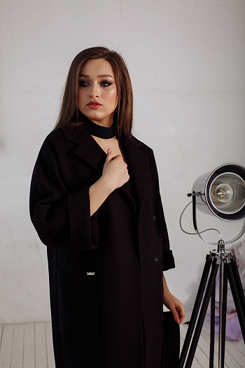 3 Пальто 20905  (черный/кашемир) 