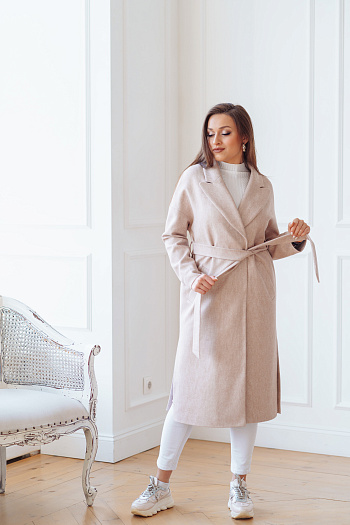 3 Пальто женское демисезонное 21820  (песочный) 