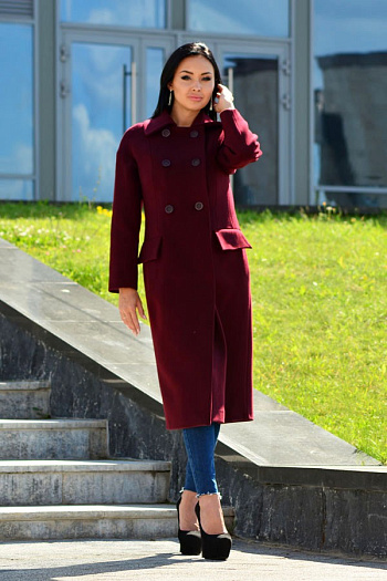 2 Пальто 18850  (бордовый) 