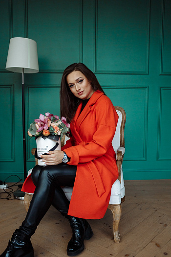 3 Пальто женское демисезонное 20990  (охра) 