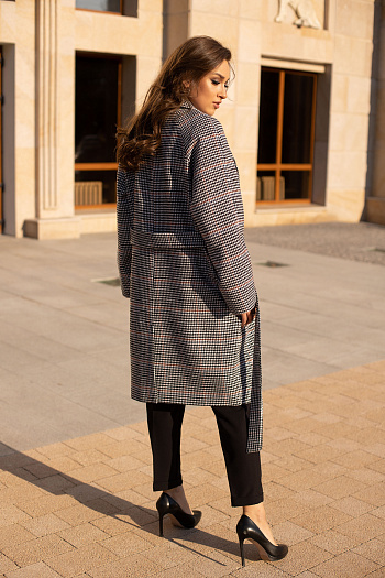 2 Пальто женское демисезонное 23220 (клетка britny)
