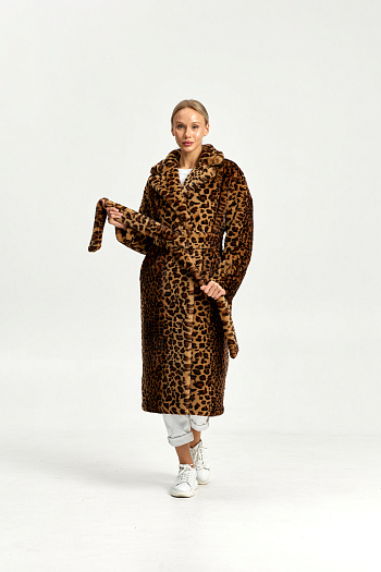 9 Шубка утеплённая 24558 (леопардовый)