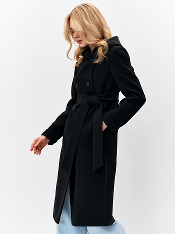 Пальто женское демисезонное 27021 (черный )