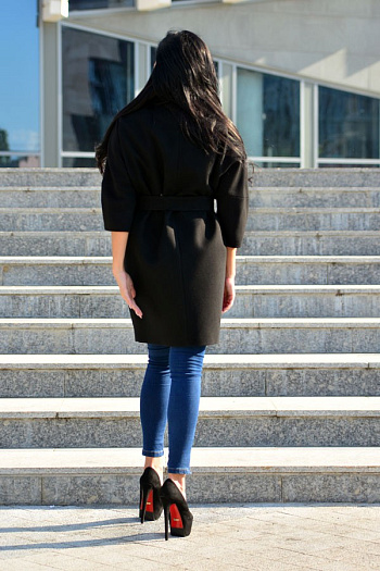 3 Пальто 18225  (черный) 