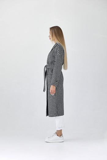3 Пальто женское демисезонное 25550 (черно-белый)