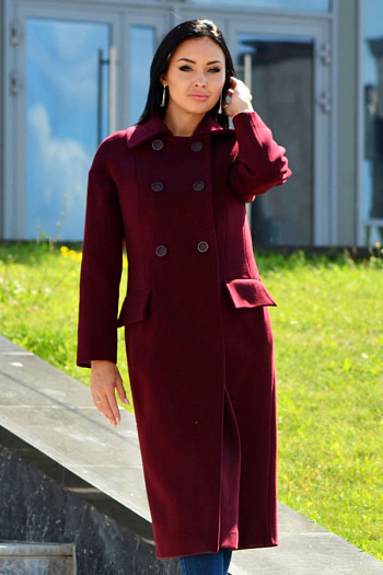 3 Пальто 18850  (бордовый) 