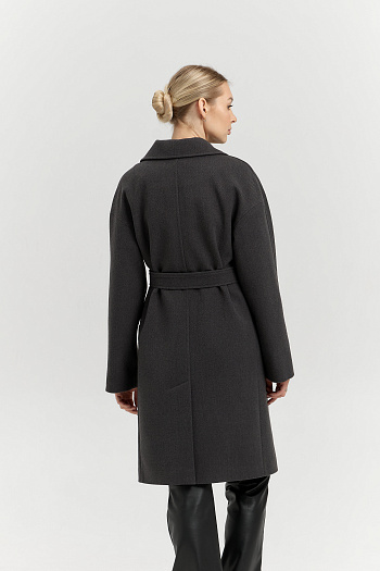 3 Пальто женское демисезонное 25885 (базальт/рубчик)