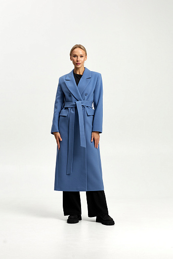 4 Пальто женское демисезонное 26326 (серо-голубой)