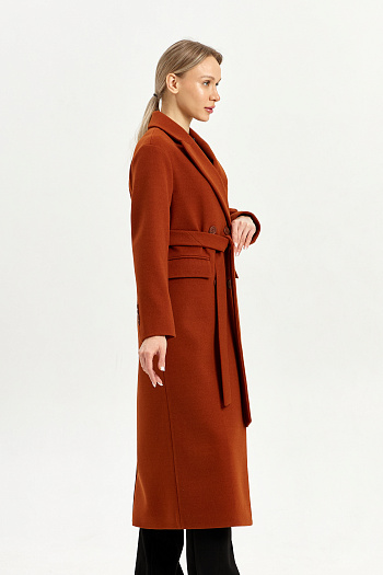3 Пальто женское демисезонное 26102 (кирпичный)