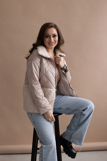 4 Куртка женская демисезонная 24130 (латте)