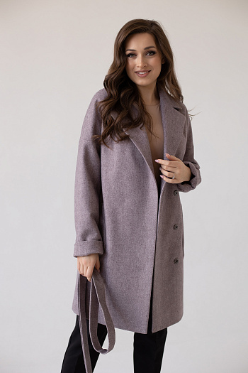 5 Пальто женское демисезонное 22400  (браун) 