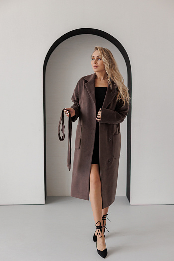 2 Пальто женское демисезонное 20550Р (шоколад светлый)