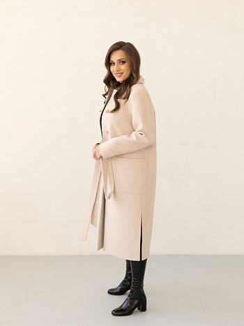 4 Пальто женское демисезонное 24833 (латте)