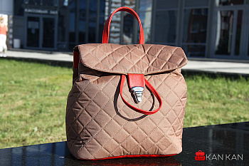 4 Рюкзак S0013Б Беж.+ красн.