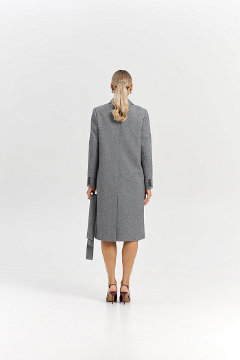 3 Пальто женское демисезонное 25775 (пепельный/ёлочка)