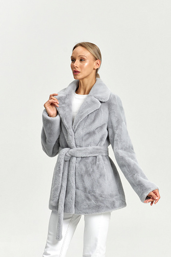 3 Шубка женская еврозима 26011 (серо-голубой)