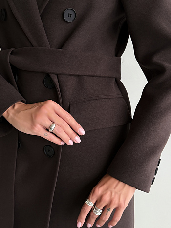 3 Пальто женское демисезонное 25775 (шоколад)