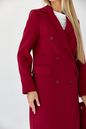 4 Пальто женское демисезонное 25775 (вино)