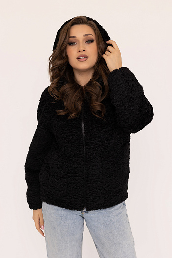 5 Шубка женская еврозима 24765 (черный)