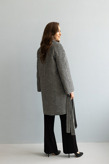 6 Пальто женское демисезонное 24780 (черно-белый)