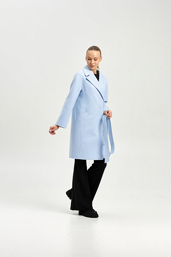 5 Пальто женское демисезонное 25885 (голубой)