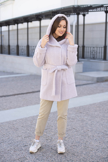 4 Пальто женское демисезонное 22450  (lilac) 