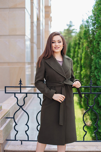 3 Пальто женское демисезонное 21930  (хаки) 