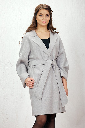 3 Пальто 19111 (серый/вареная шерсть) 