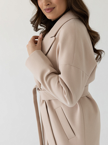 5 Пальто женское демисезонное 21820 (латте)