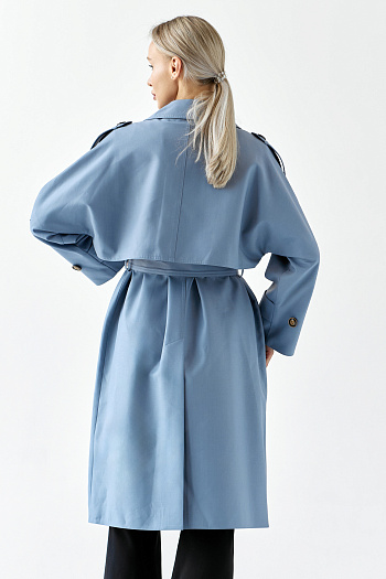 2 Плащ женский 2102 (серо-голубой)