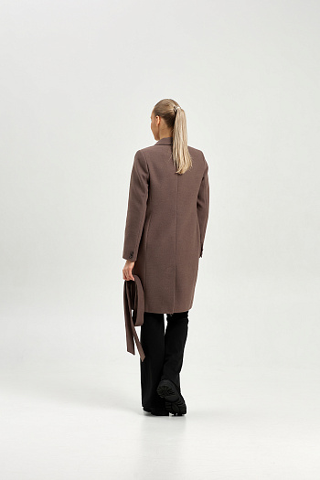 4 Пальто женское демисезонное 22420 (кофе)