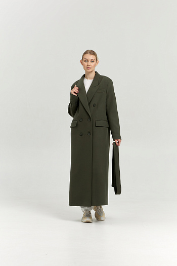 4 Пальто женское демисезонное 26830 (хаки)