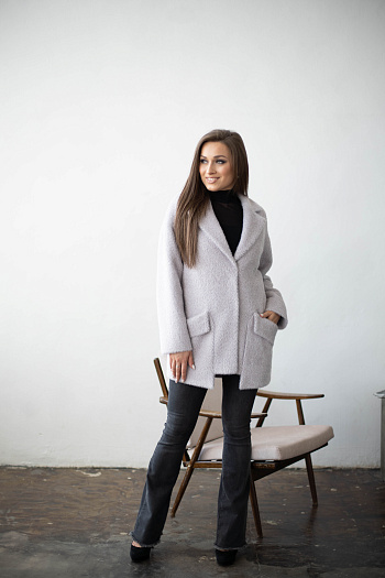 3 Пальто женское демисезонное 22730  (lilac) 