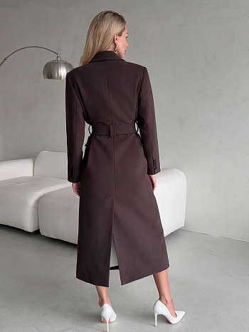 3 Пальто женское демисезонное 26326 (шоколад)