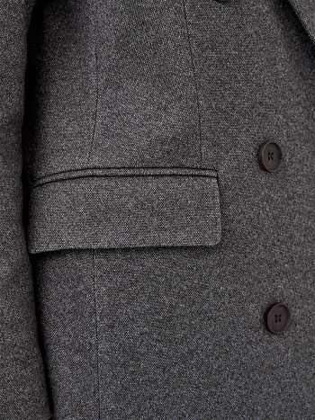 5 Пальто женское демисезонное 26830 (серый точка)