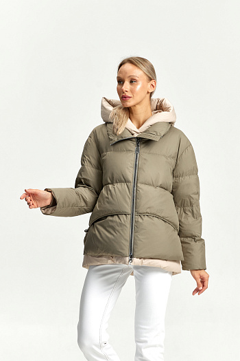 5 Пуховик женский зимний 26006 (хаки)