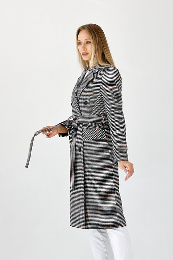 9 Пальто женское демисезонное 25415 (клетка britny)