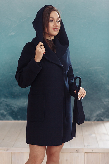 2 Пальто женское демисезонное 22450    (синий) 