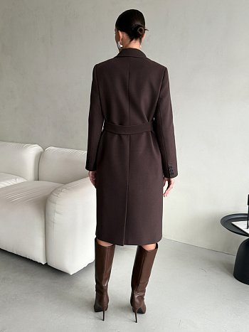 5 Пальто женское демисезонное 25775 (шоколад)