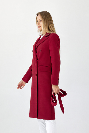 5 Пальто женское демисезонное 25775 (вино)