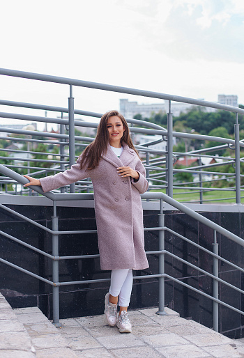 2 Пальто женское демисезонное 21220  (латте) 