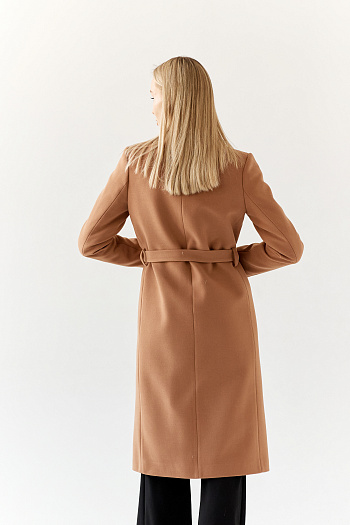 2 Пальто женское демисезонное 26117 (кэмел)