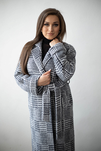 4 Пальто женское демисезонное 22555  (grey) 