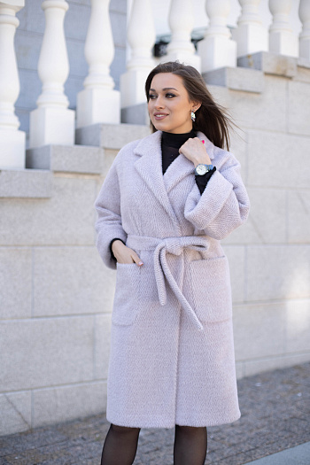 4 Пальто женское демисезонное 20905  (lilac) 