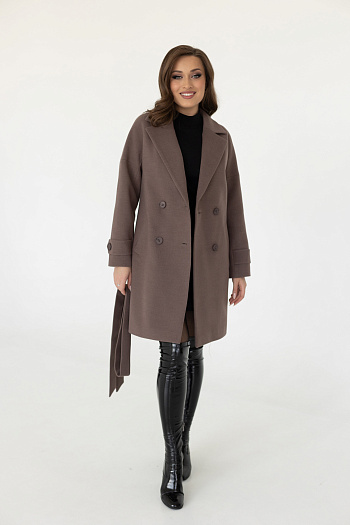 2 Пальто женское демисезонное 22970 (кофе) 