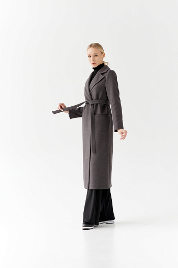 8 Пальто женское демисезонное 24770 (темно-серый)