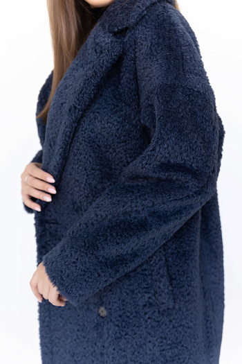 6 Пальто женское демисезонное 23470  (синий)